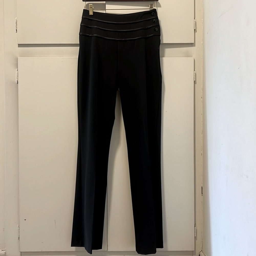 Tuxedo Pants - High Waist with decorative buttons and zipper side